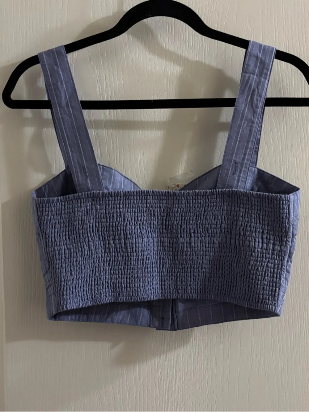Free People Lavender Stripe Bustier Crop